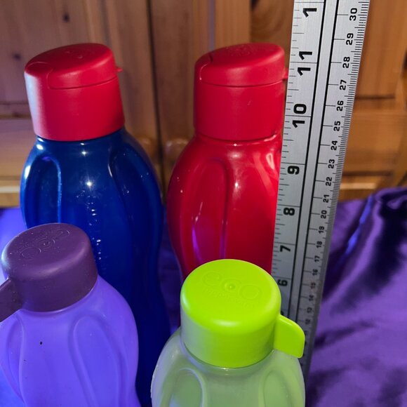 📌Tupperware 2 Eco Fliptop Bottles 1 Liter and 2 Aquaslim Water Bottle 500 ml - Picture 10 of 16